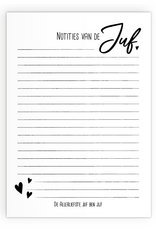 Notitieblok A5 "Notities van de juf"