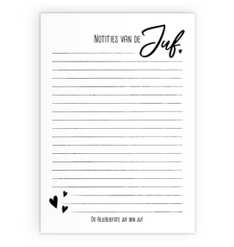 Notitieblok A5 "Notities van de juf"