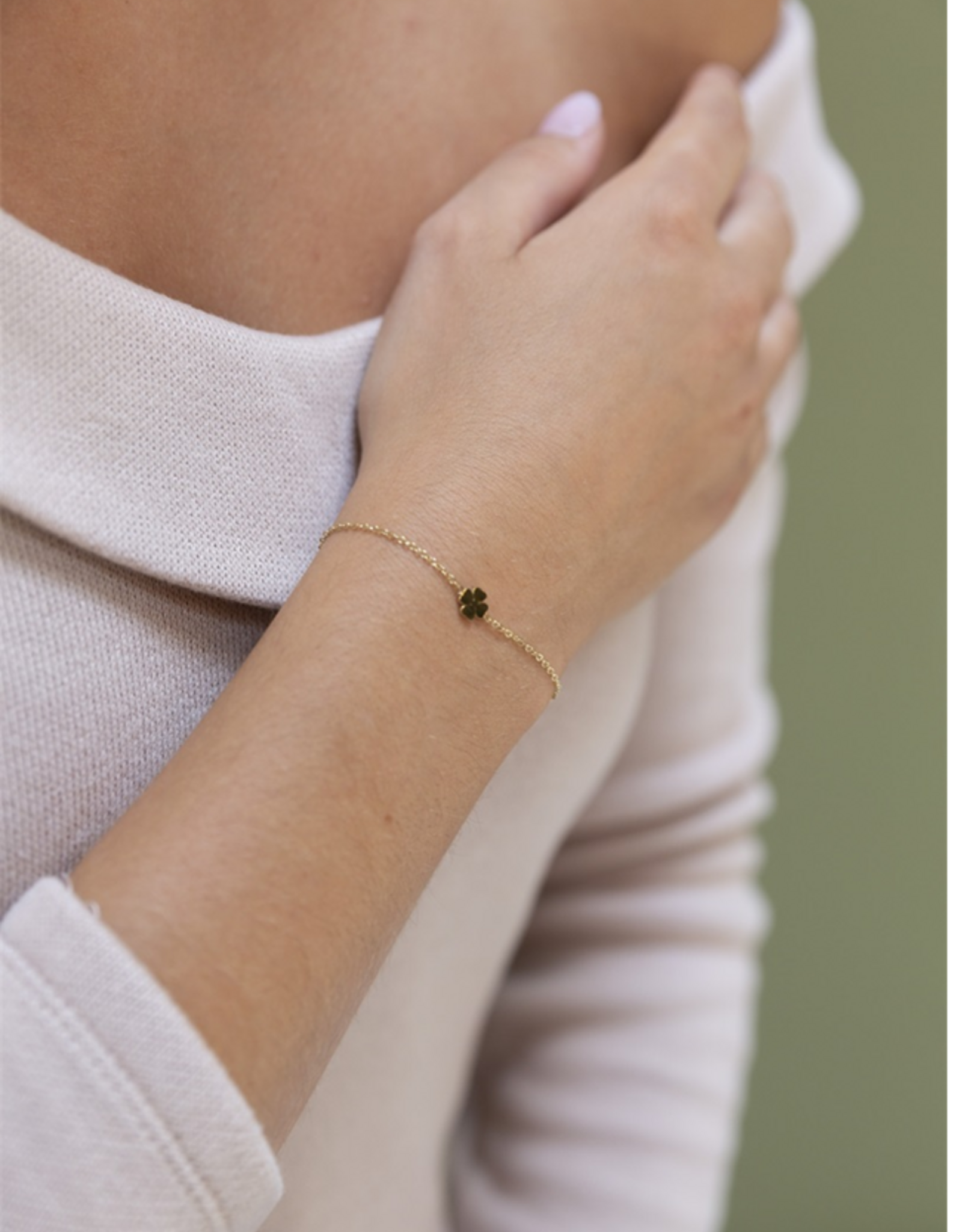Day & Eve by Go Dutch Label Armband (B9316-2) Klaver Goud 14K - Day & Eve by Go Dutch Label