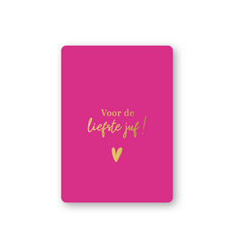 Cadeaukaartje A7 - Voor de Liefste Juf!