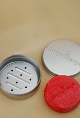 HappySoaps Shampoo Bar Bewaar- en Reisblikje met Uitlekbakje - HappySoaps