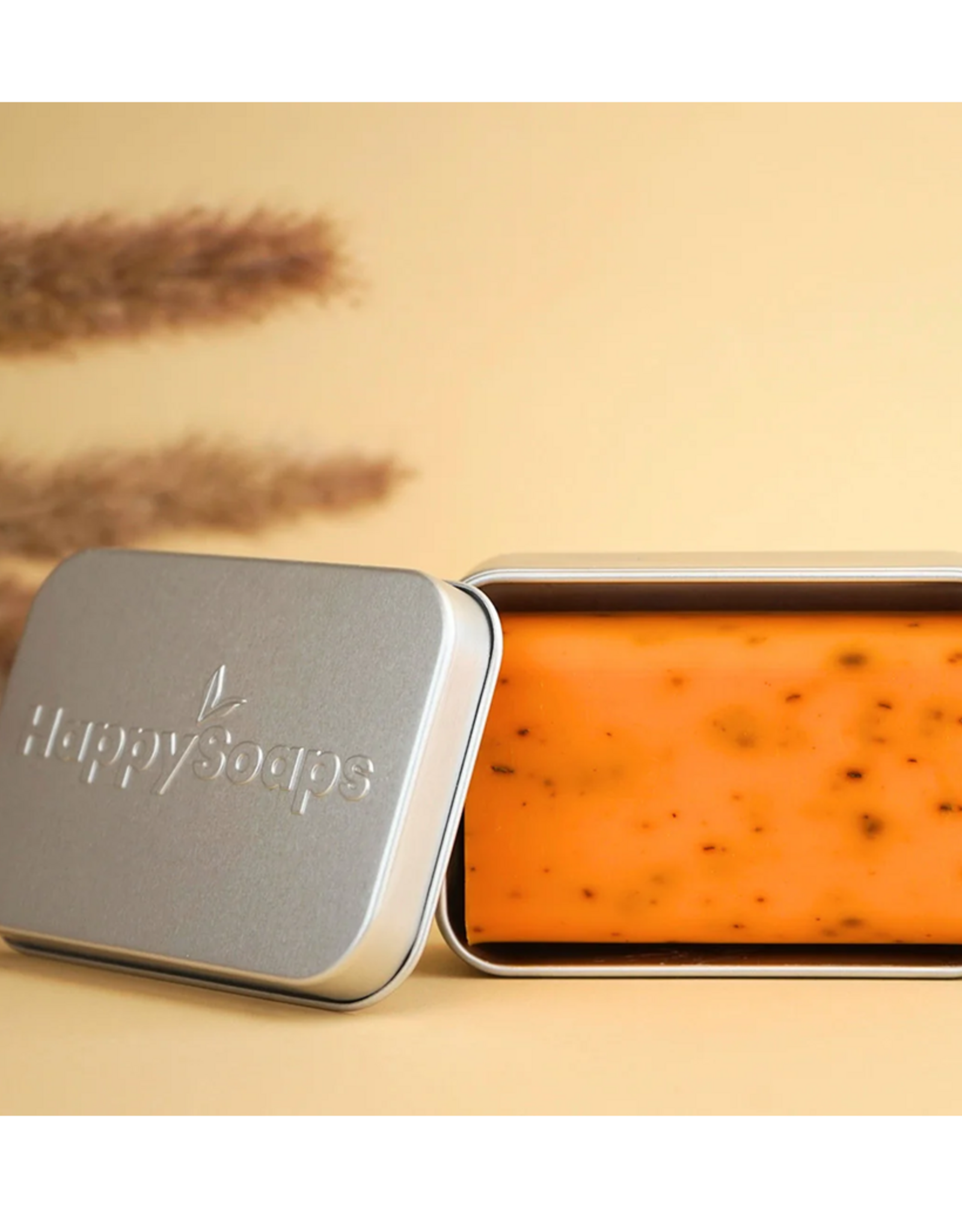 HappySoaps Body Bar Bewaar- en Reisblikje met Uitlekbakje - HappySoaps