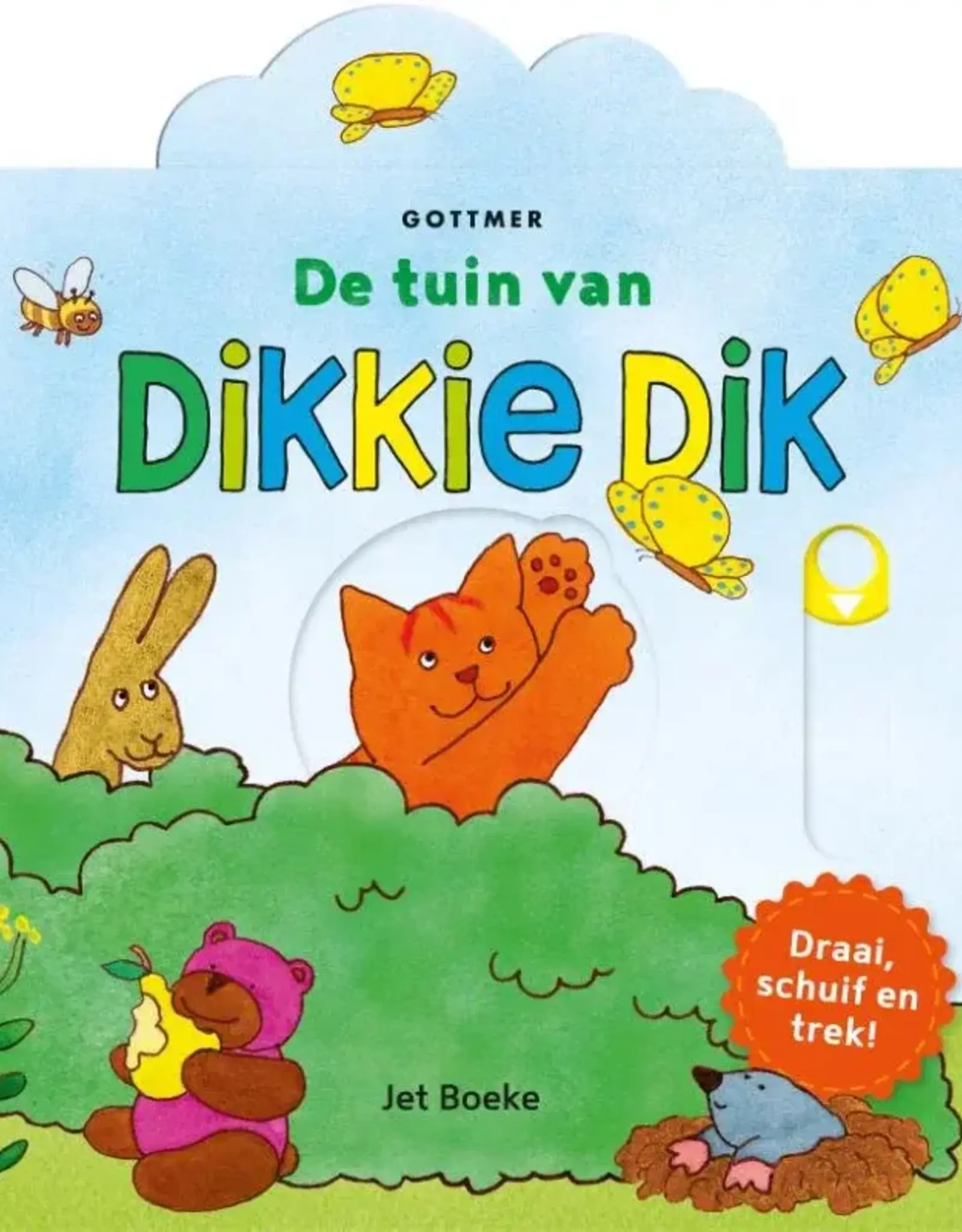 De tuin van Dikkie Dik - Kartonboek met Schuifjes