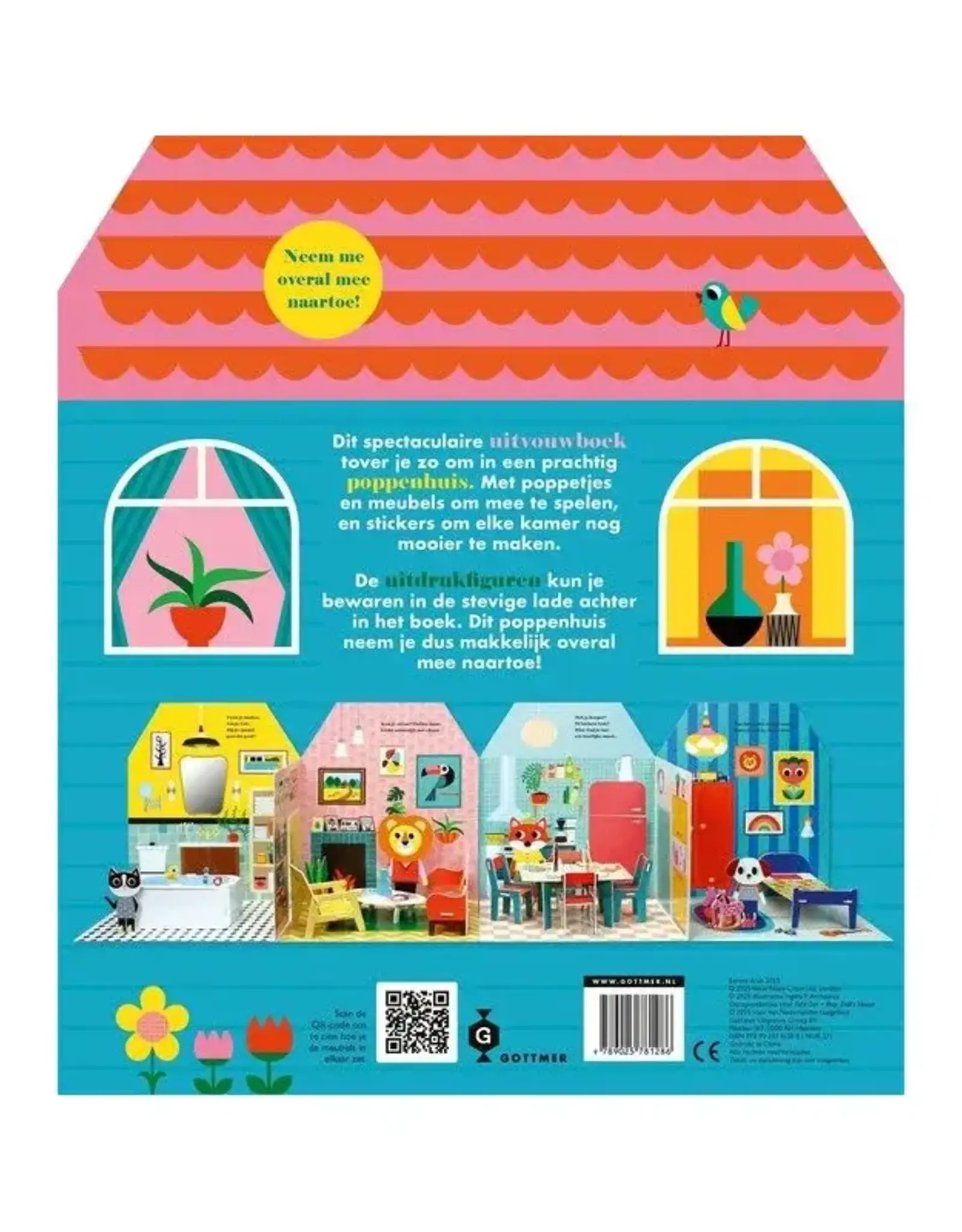 Poppenhuis - Hardcover uitvouwboek van Ingela