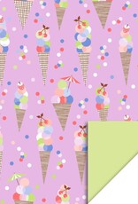 House of Products Inpakpapier Ice Confetti Pink Lime Dubbelzijdig 70cmx3m