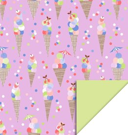 House of Products Inpakpapier Ice Confetti Pink Lime Dubbelzijdig 70cmx3m