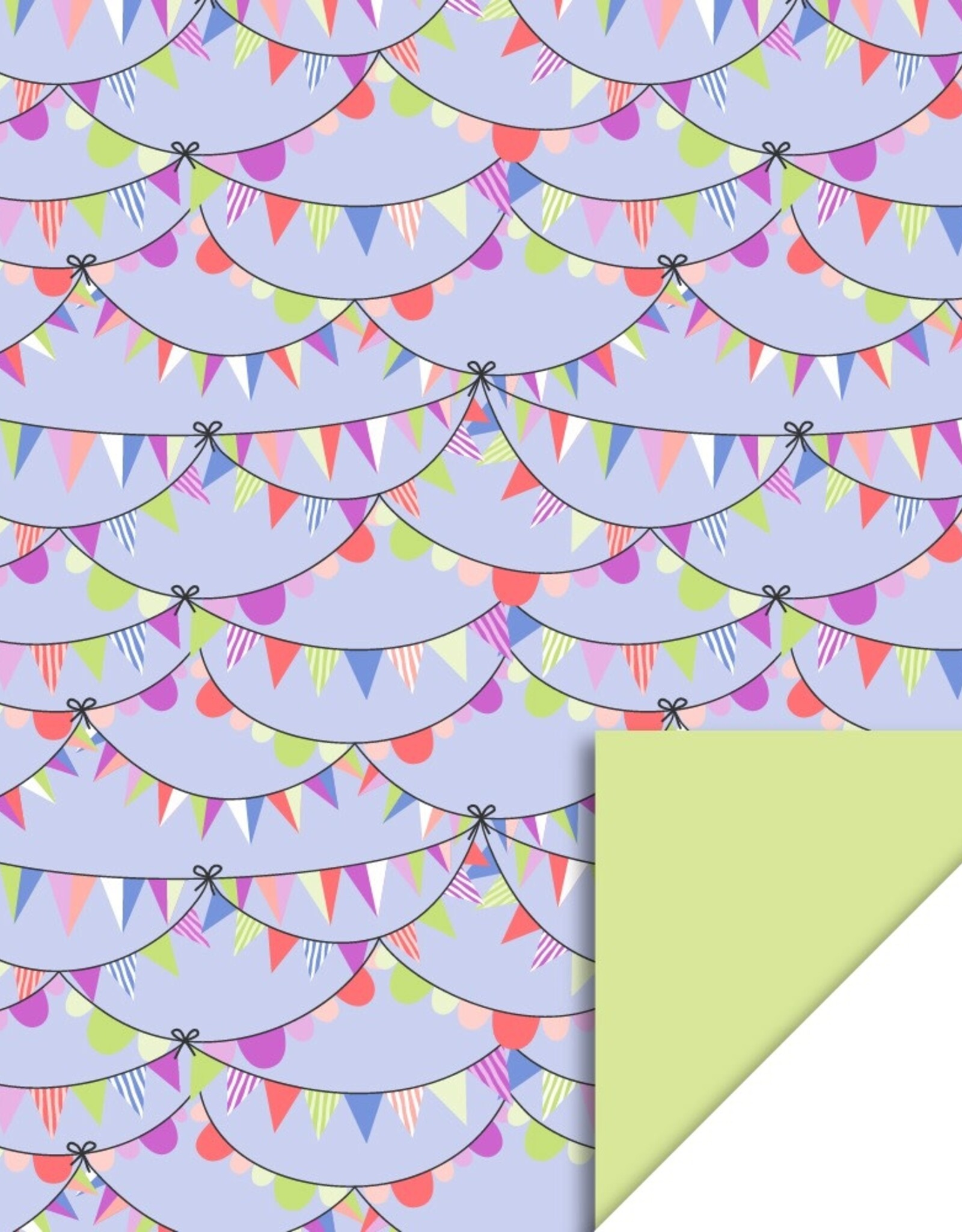House of Products Inpakpapier Party Guirlande Sky Lime Dubbelzijdig 70cmx3m