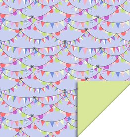 House of Products Inpakpapier Party Guirlande Sky Lime Dubbelzijdig 70cmx3m