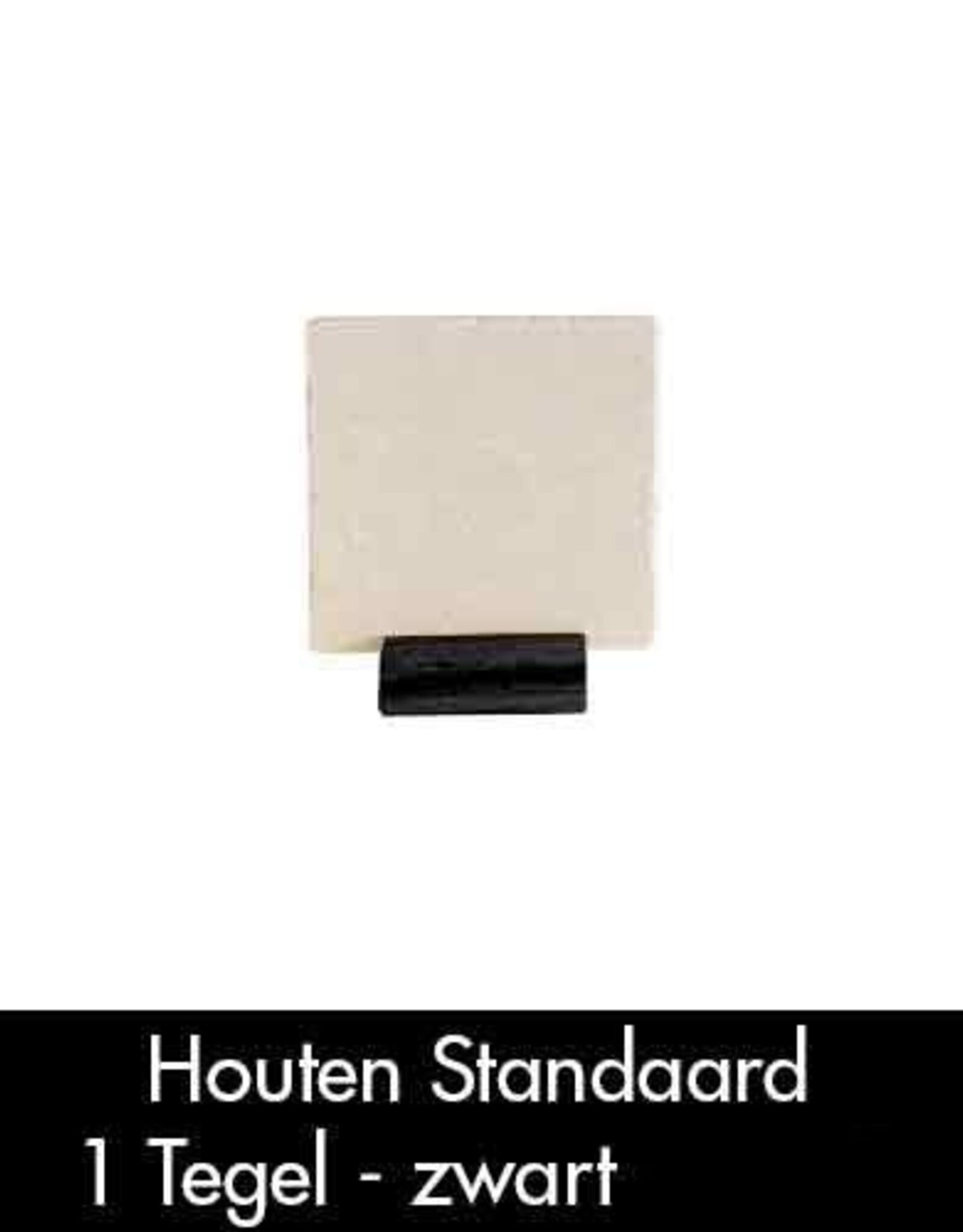 Houten Standaard 1 Tegel Zwart