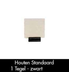 Houten Standaard 1 Tegel Zwart