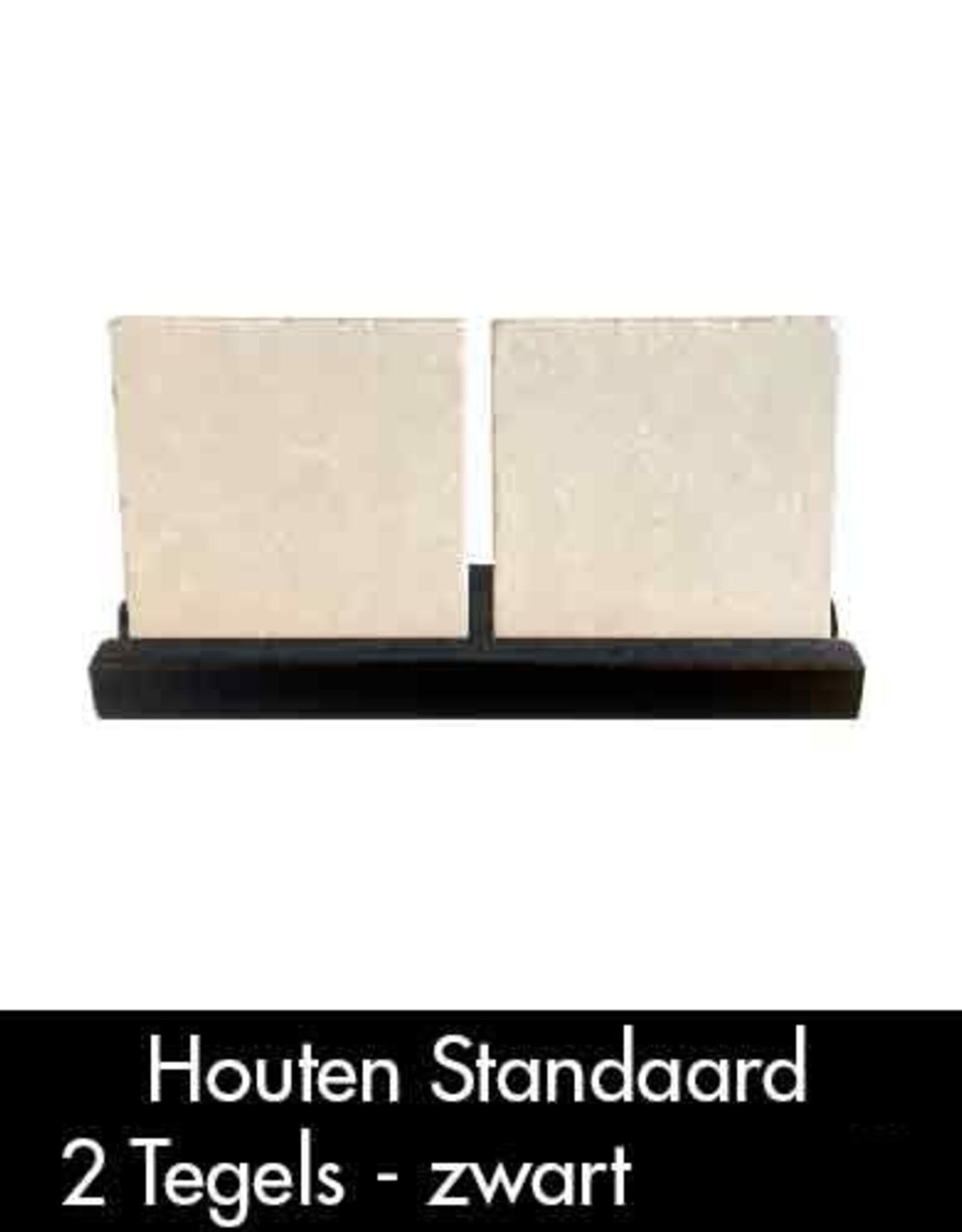 Houten Standaard 2 Tegels Zwart