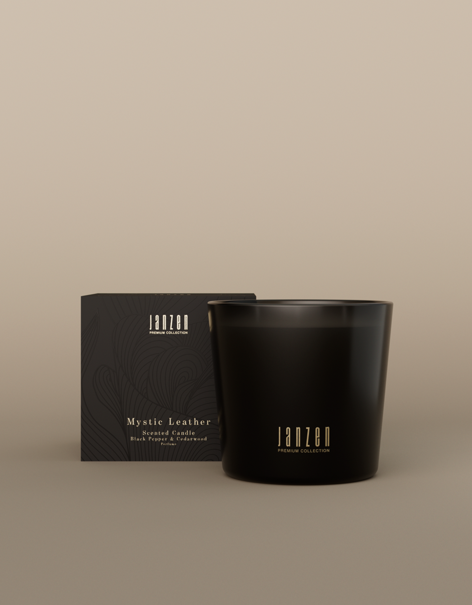JANZEN Scented Candle Mystic Leather 500gr - JANZEN Premium Collection