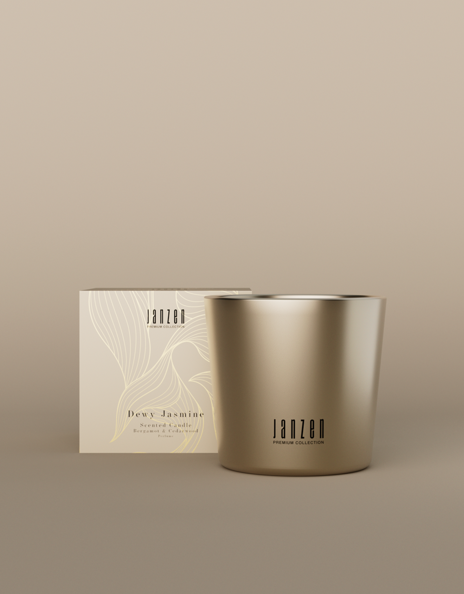 JANZEN Scented Candle Dewy Jasmine 500gr - JANZEN Premium Collection