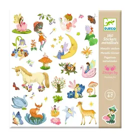 Djeco 160 Metallic Stickers Fantasy - Djeco