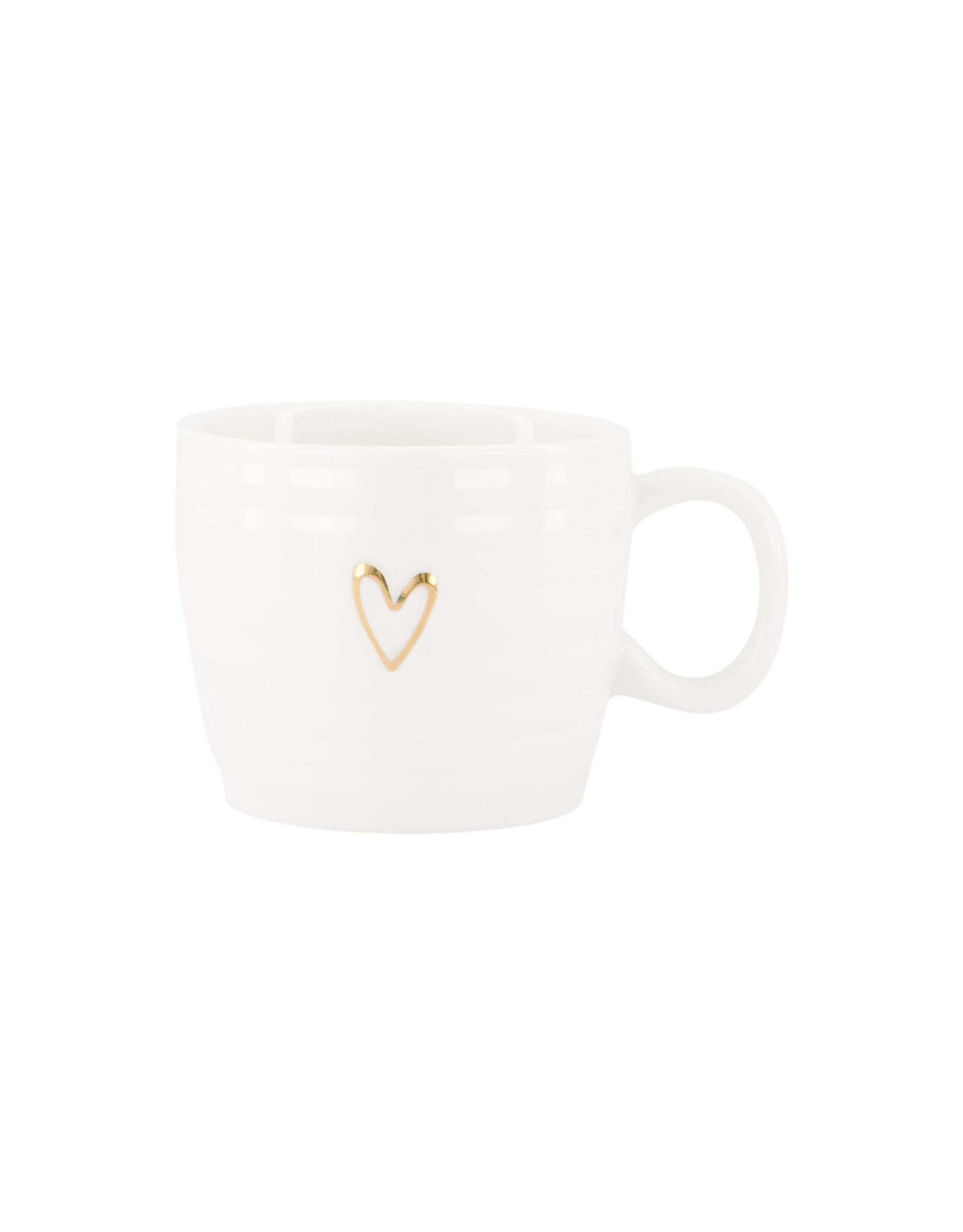 Zusss Cappuccino Mok Lijn Hartje goud - Zusss