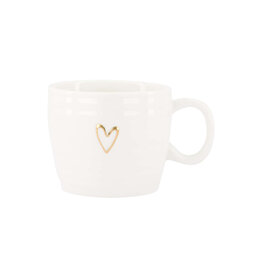 Zusss Cappuccino Mok Lijn Hartje goud - Zusss