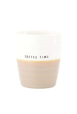 Koffiemok Coffee Time wit/d.sand - Zusss