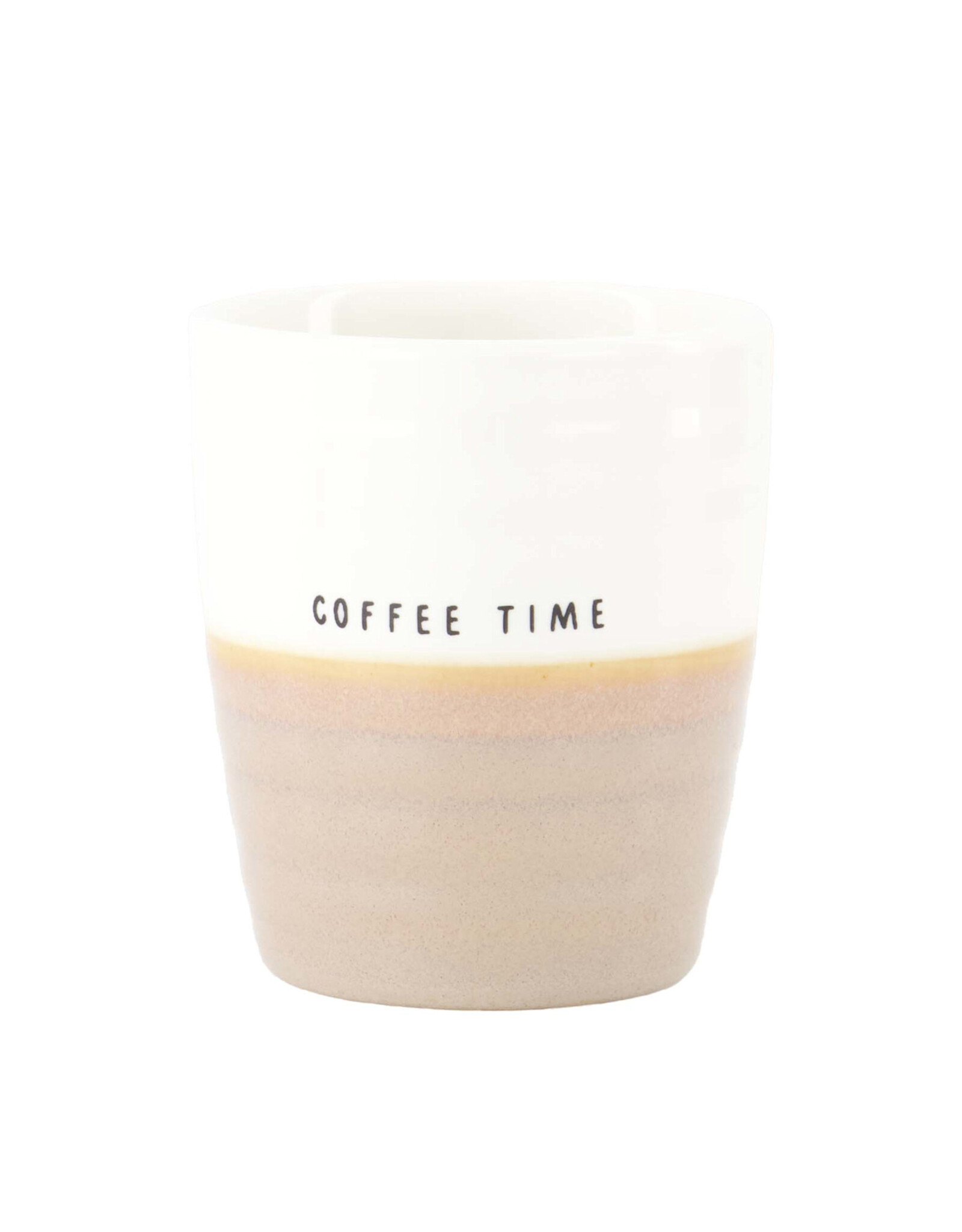 Koffiemok Coffee Time wit/d.sand - Zusss