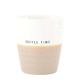 Koffiemok Coffee Time wit/d.sand - Zusss