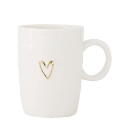Zusss Theemok Lijn Hartje wit/goud - Zusss