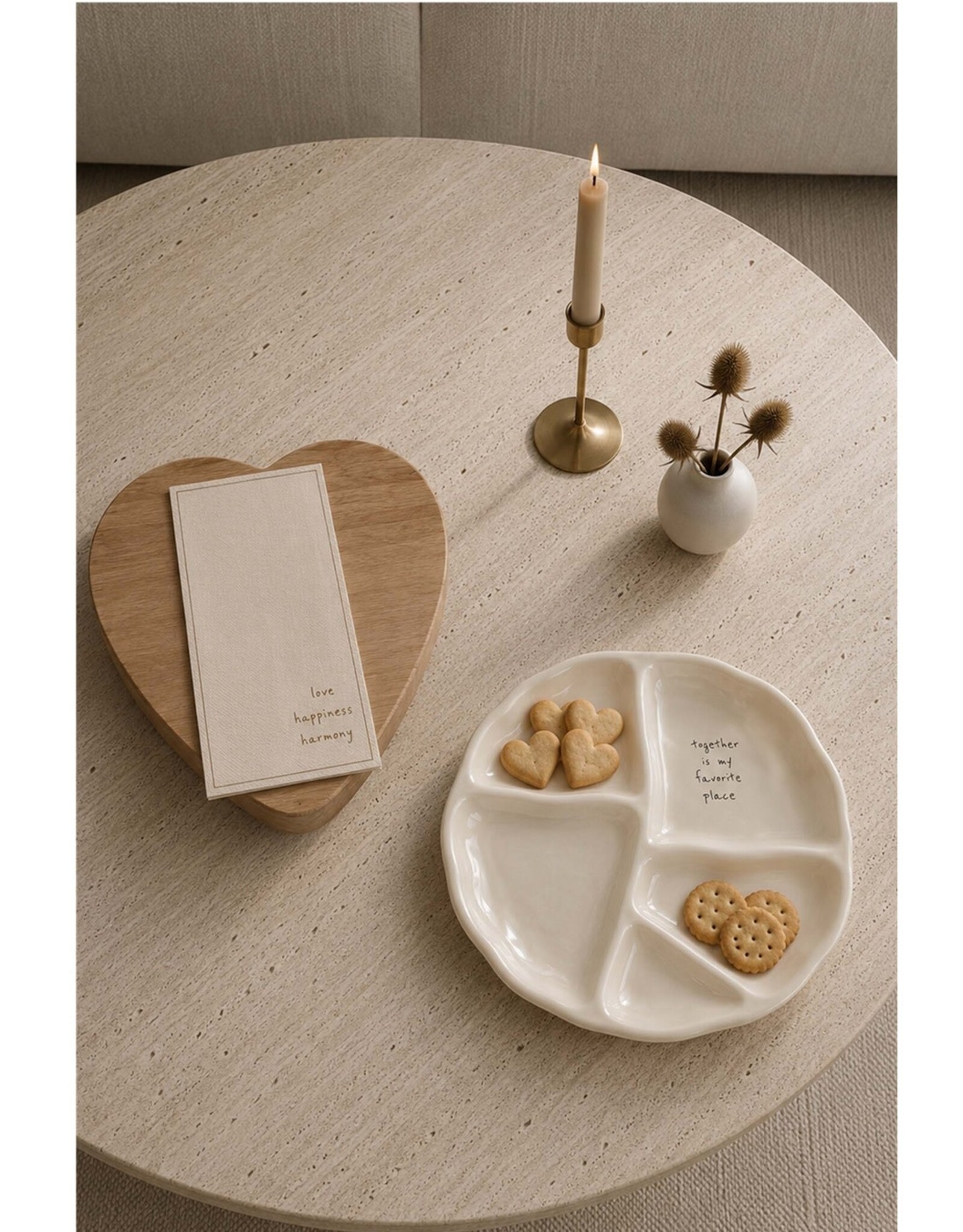 Zusss Servetten rechthoek Love Happiness Harmony - Zusss