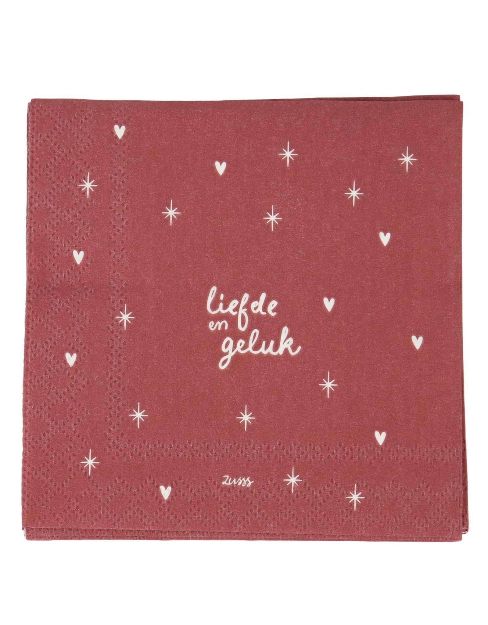 Zusss Servetten vierkant "Liefde en Geluk" - Zusss