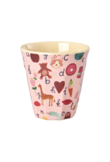 Rice Beker Melamine met roze ABC print - Rice