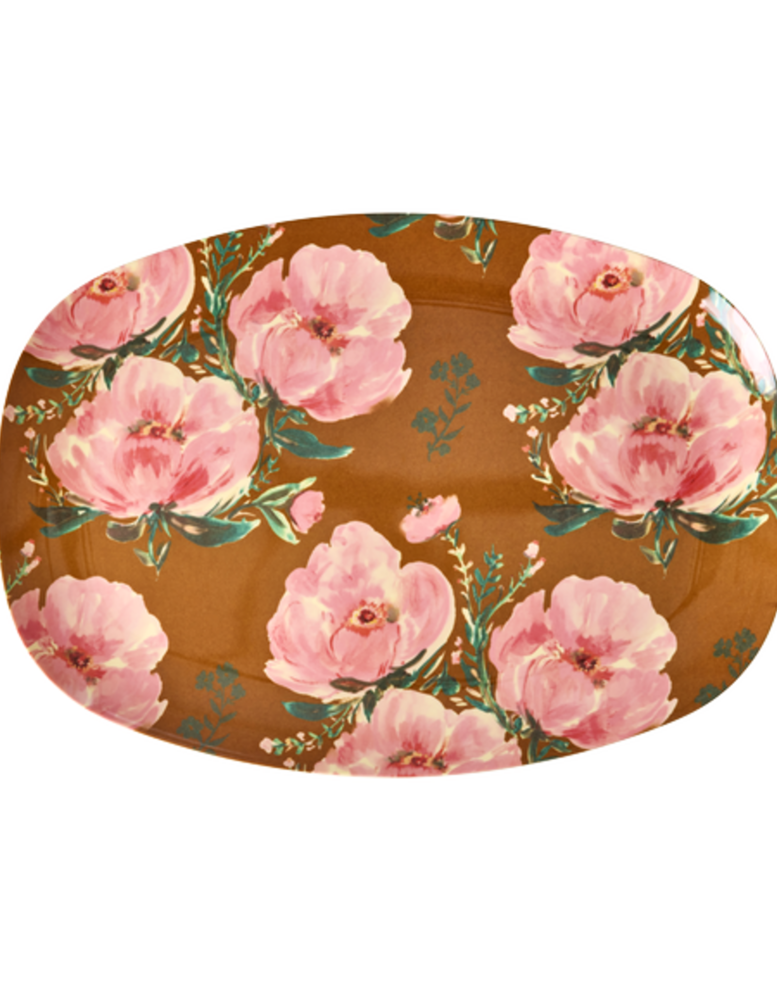 Rice Bord ovaal Melamine met Fiesta Rozen Print - Rice
