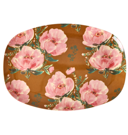 Rice Bord ovaal Melamine met Fiesta Rozen Print - Rice