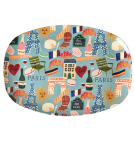 Rice Bord ovaal Melamine met Paris Mon Amour Print - Rice