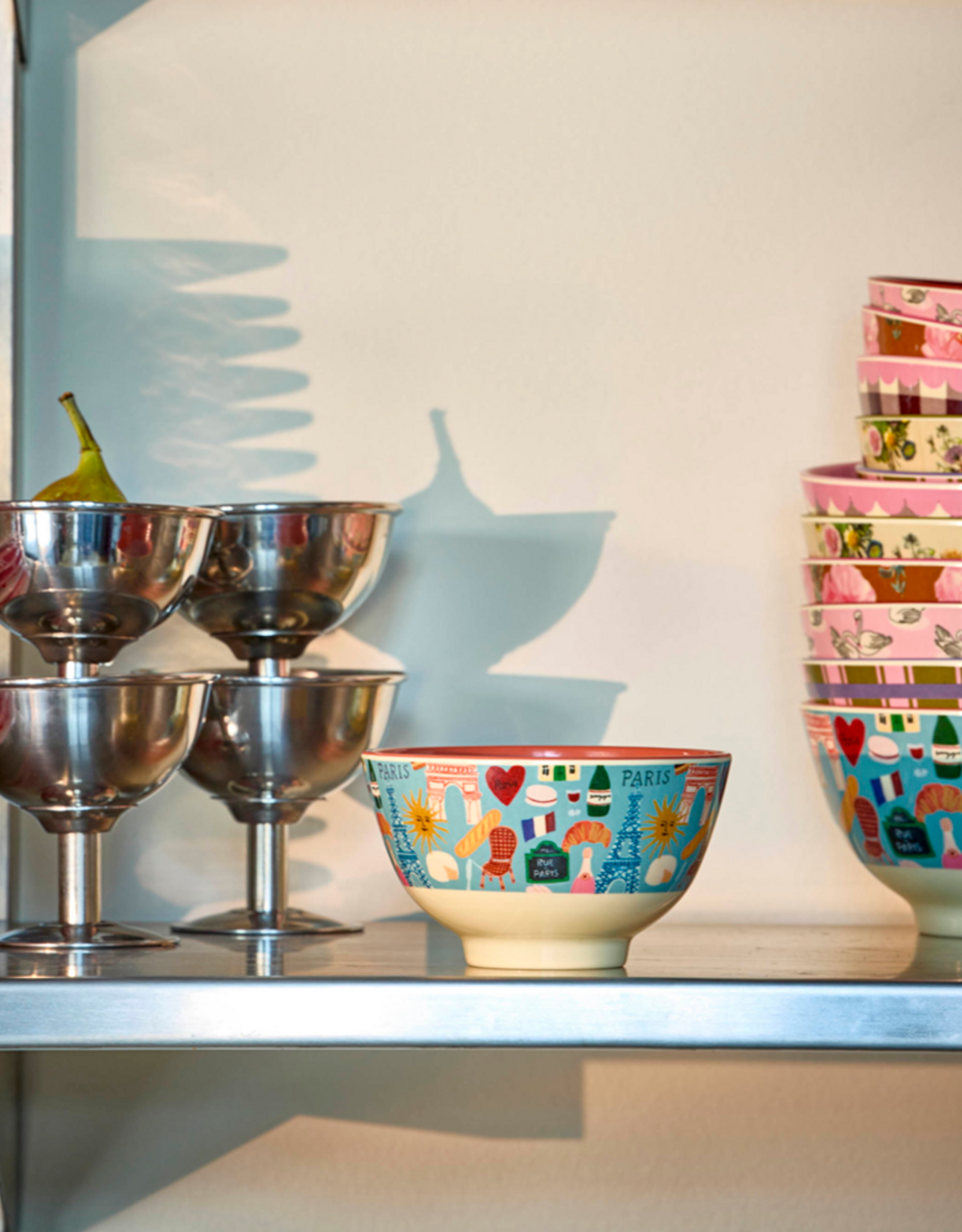 Rice Kom Melamine Small met Paris Mon Amour Print - Rice