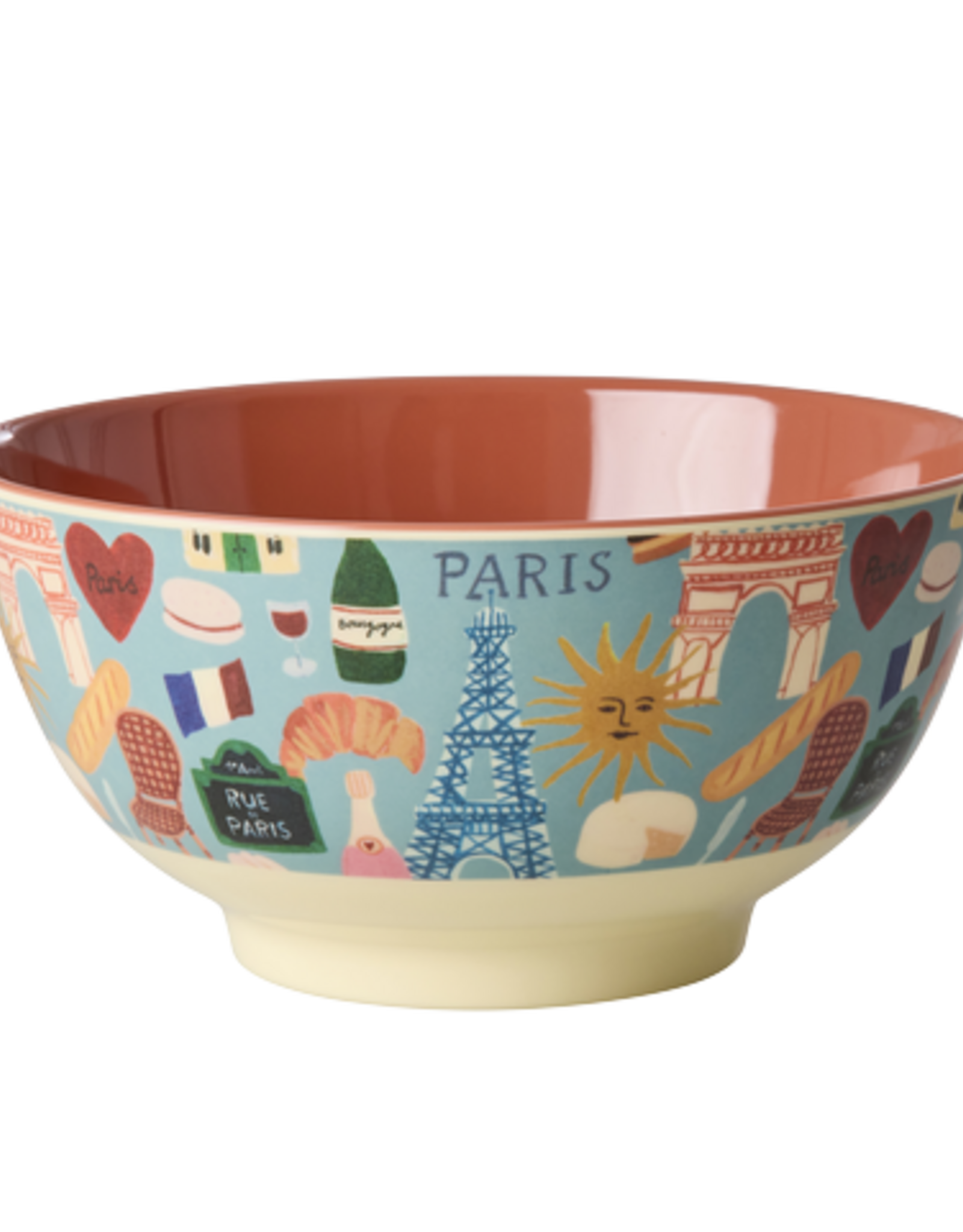 Rice Kom Melamine met Paris Mon Amour print - Rice