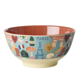 Rice Kom Melamine met Paris Mon Amour print - Rice