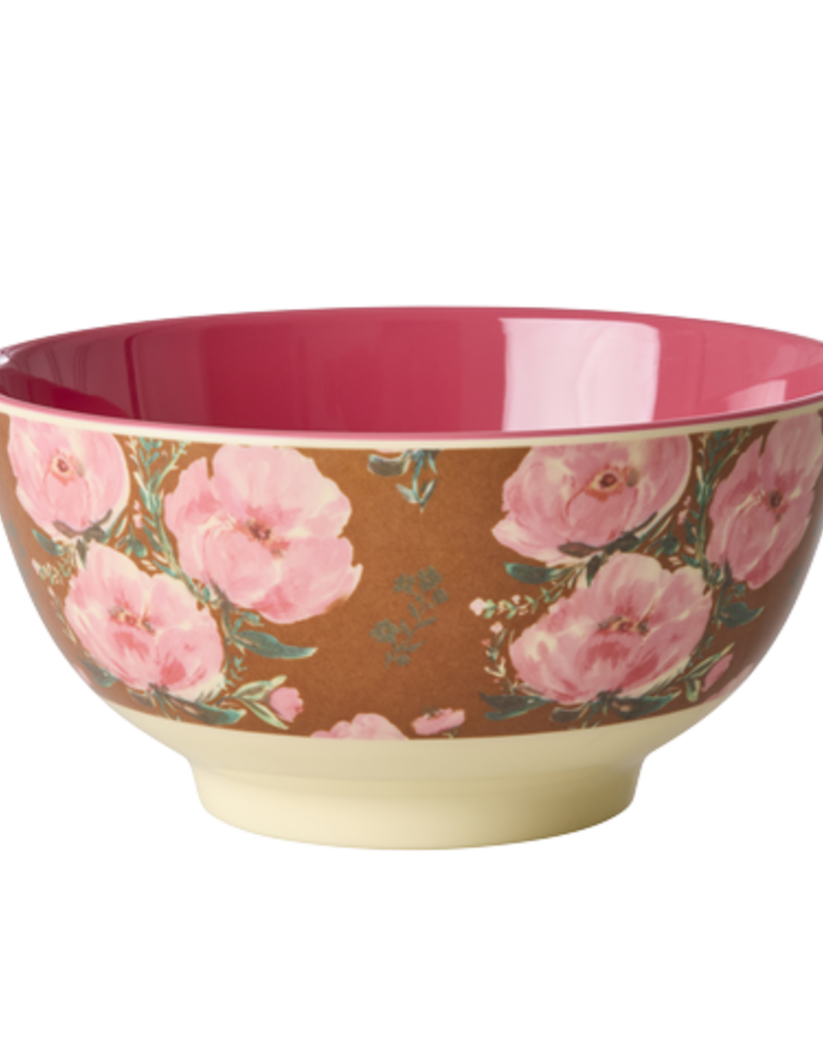 Rice Kom Melamine met Fiesta Roze print - Rice
