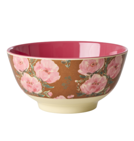 Rice Kom Melamine met Fiesta Roze print - Rice
