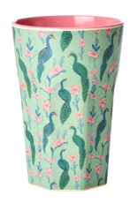 Rice Beker Groot Melamine met Peacock Power print - Rice