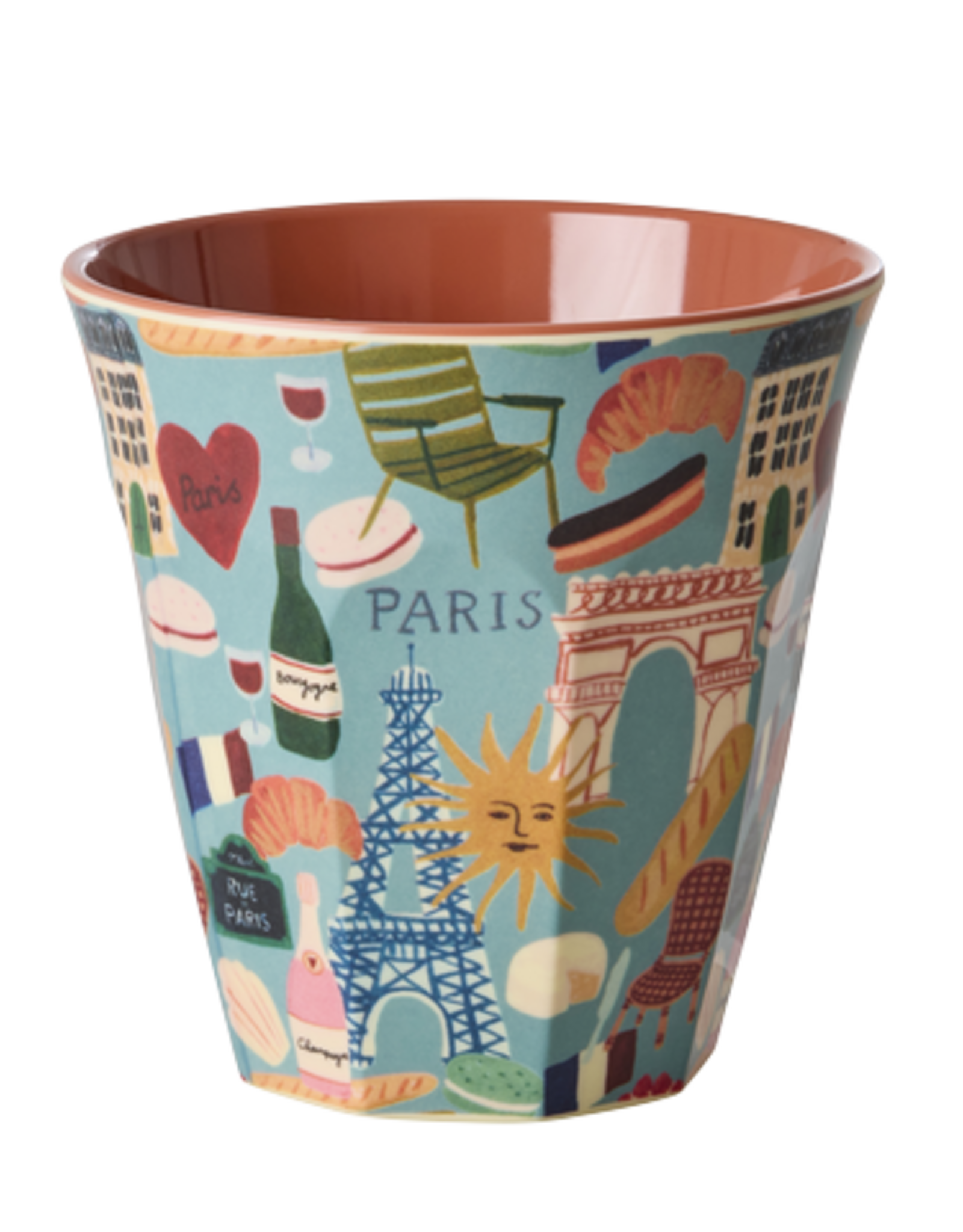 Rice Beker Melamine met Paris Mon Amour Print - Rice