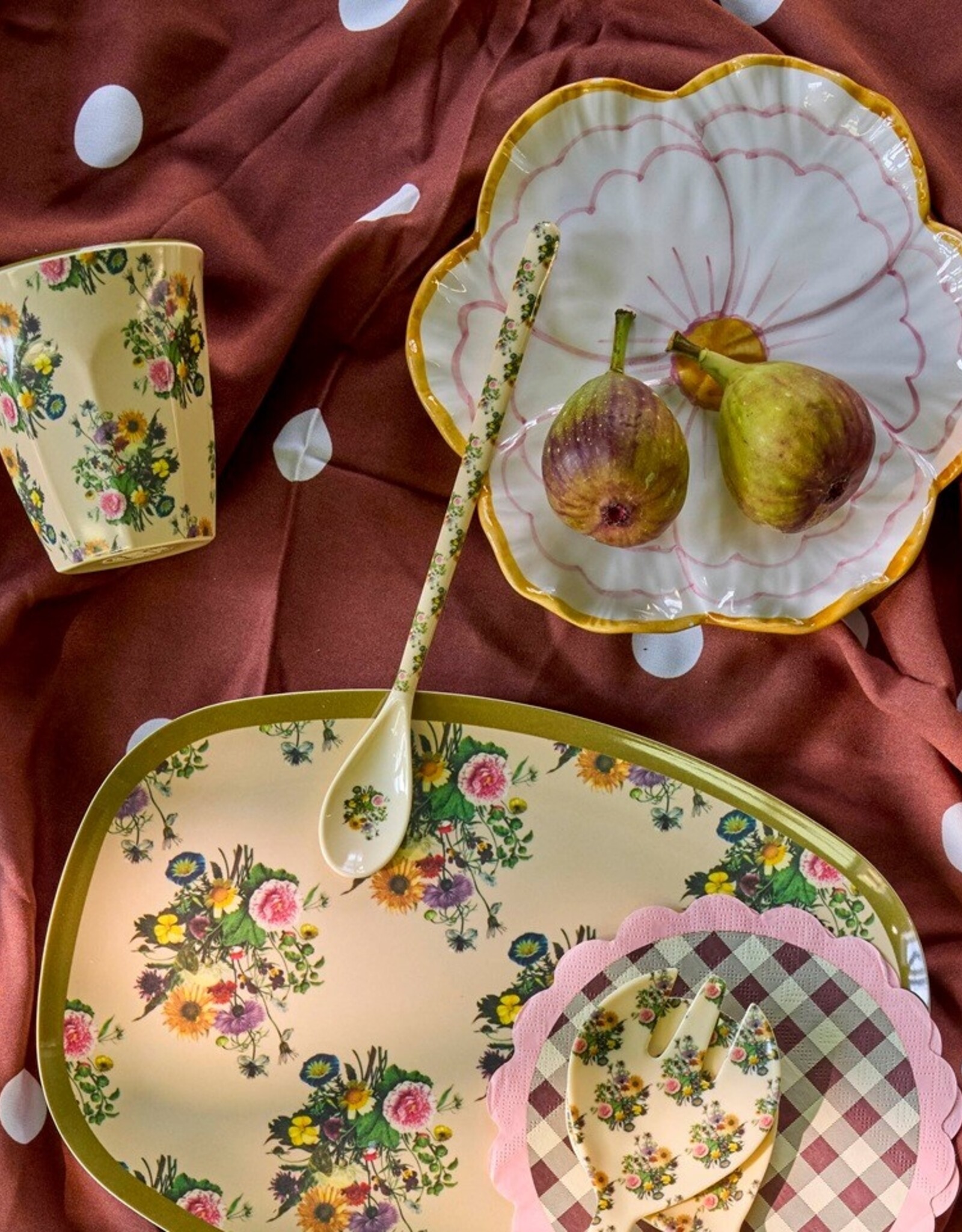 Rice Beker Melamine met Retro Bouquet print - Rice
