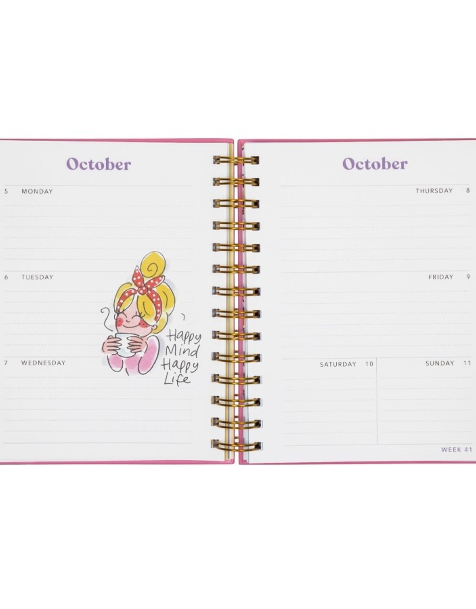 Blond Amsterdam Schoolagenda 2026/2027 Ringband (FSC) - Blond Amsterdam