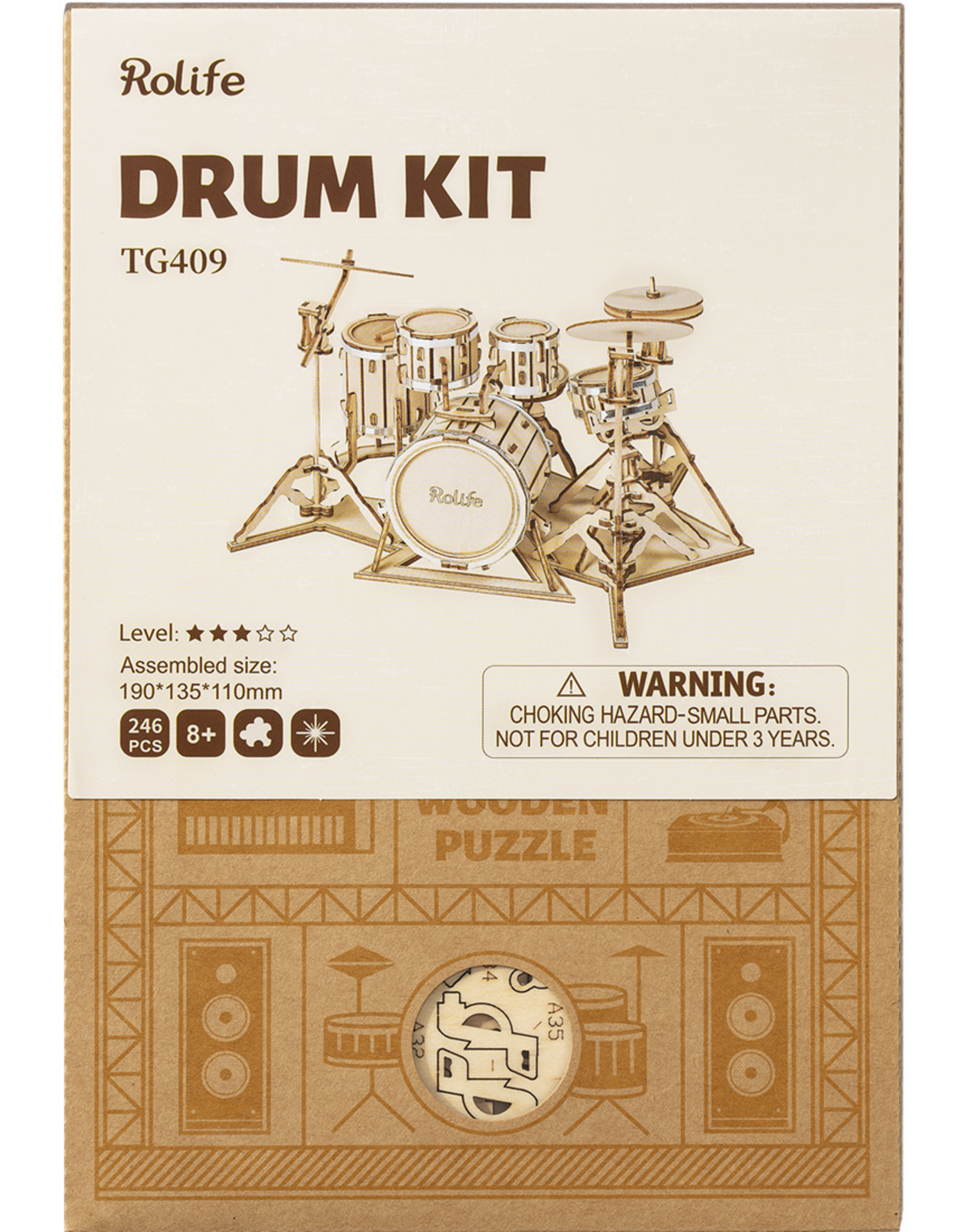 Rolife by Robotime Drum Kit - Robotime