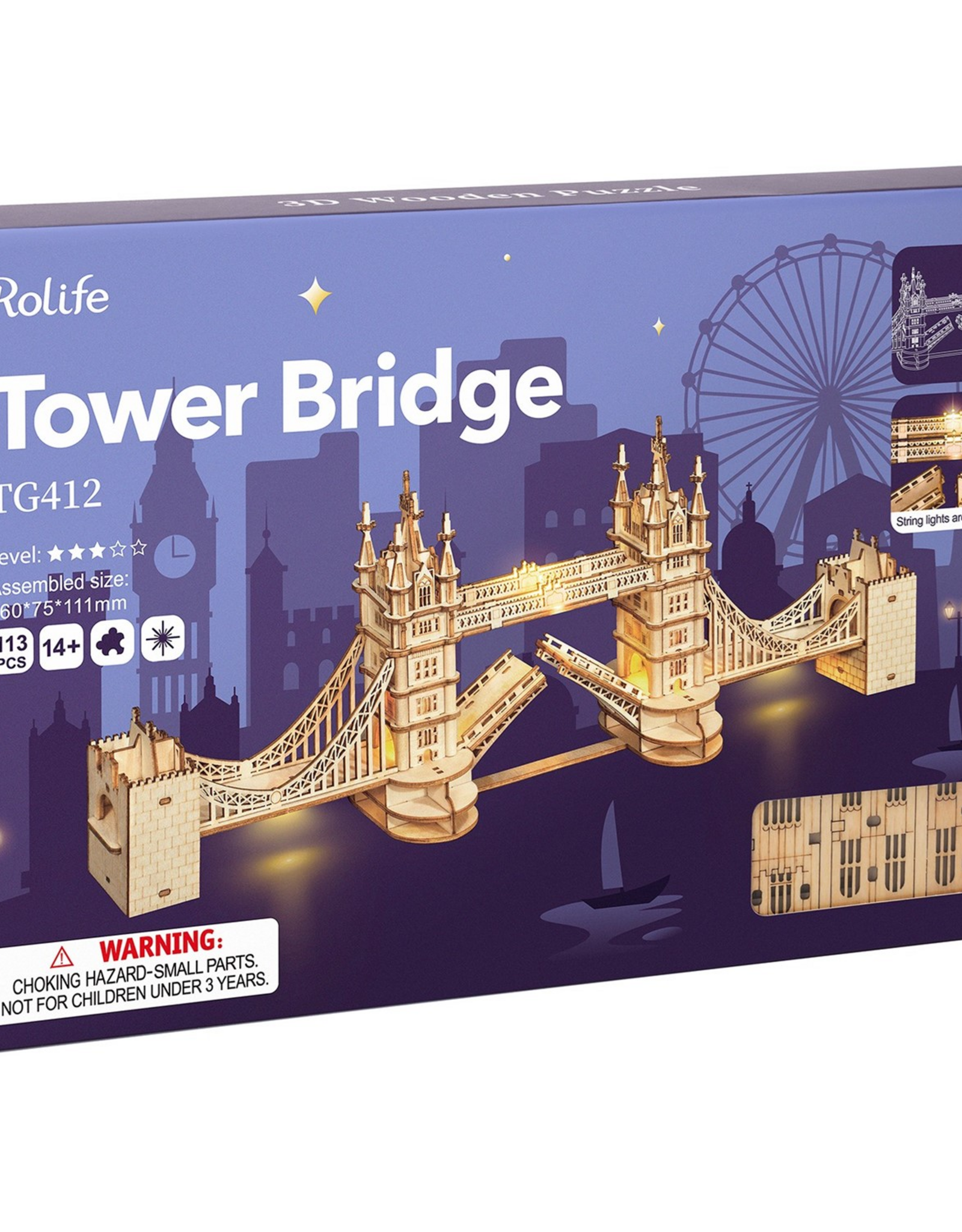 Rolife by Robotime Tower Bridge met Verlichting - Rolife by Robotime