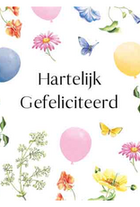 Hartelijk Gefeliciteerd - Wenskaart Janneke Brinkman