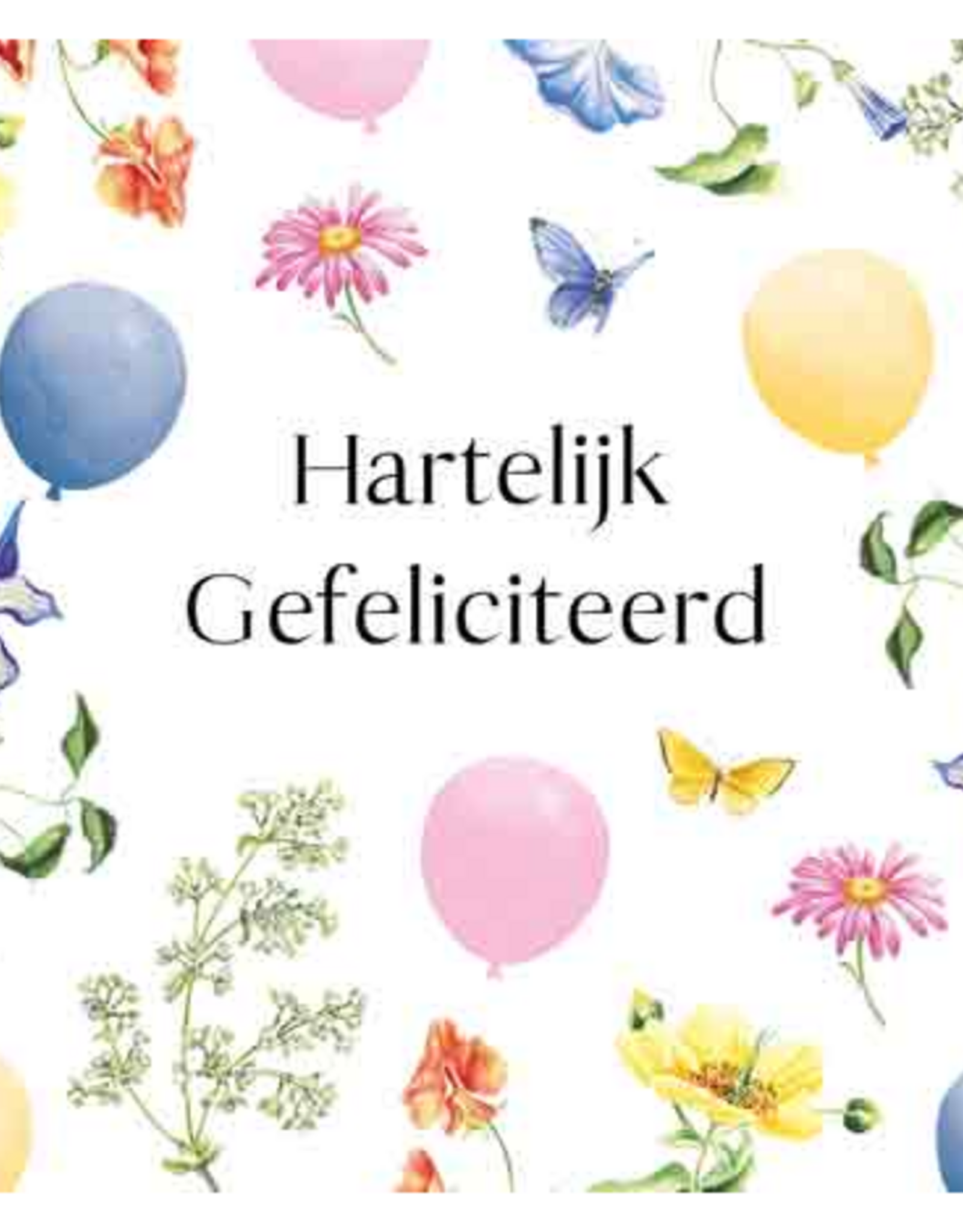 Hartelijk Gefeliciteerd - Wenskaart Janneke Brinkman