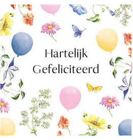Hartelijk Gefeliciteerd - Wenskaart Janneke Brinkman