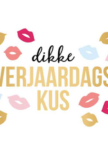 Dikke Verjaardags kus - Wenskaart Daisy