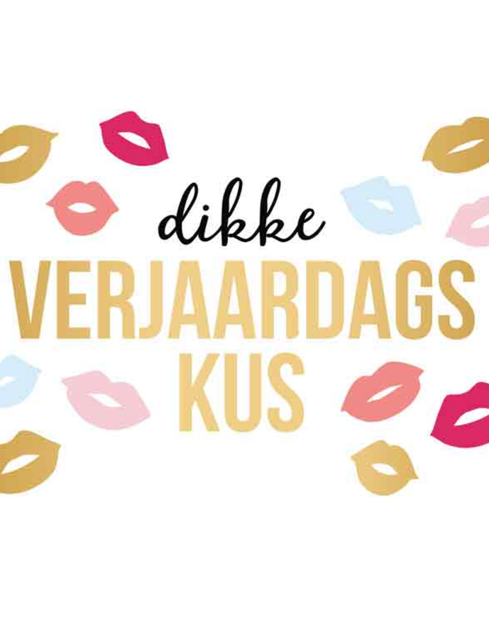 Dikke Verjaardags kus - Wenskaart Daisy