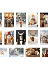 Een Doosje Winter Liefde - 14 kaartjes met geweldige winterfoto's van dieren