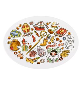Blond Amsterdam Schaal Ovaal 27cm Sint Iconen - Blond Amsterdam