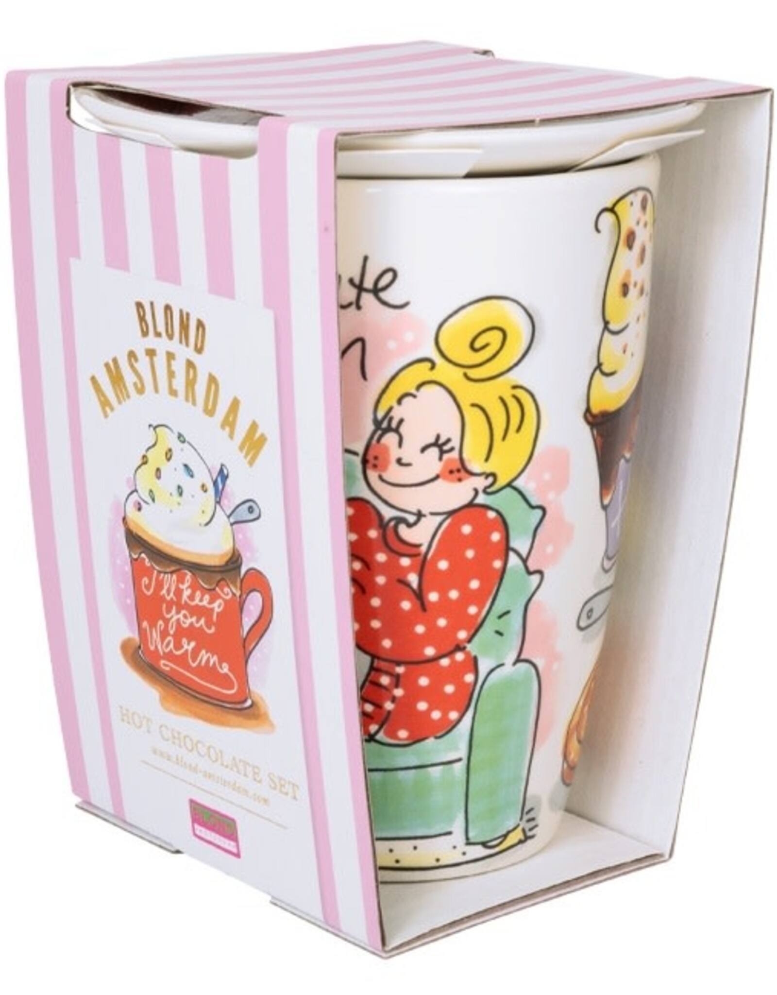 Blond Amsterdam Beker XL 0,5l & Petit Four Set "Hot Chocolate Season" - Blond Amsterdam