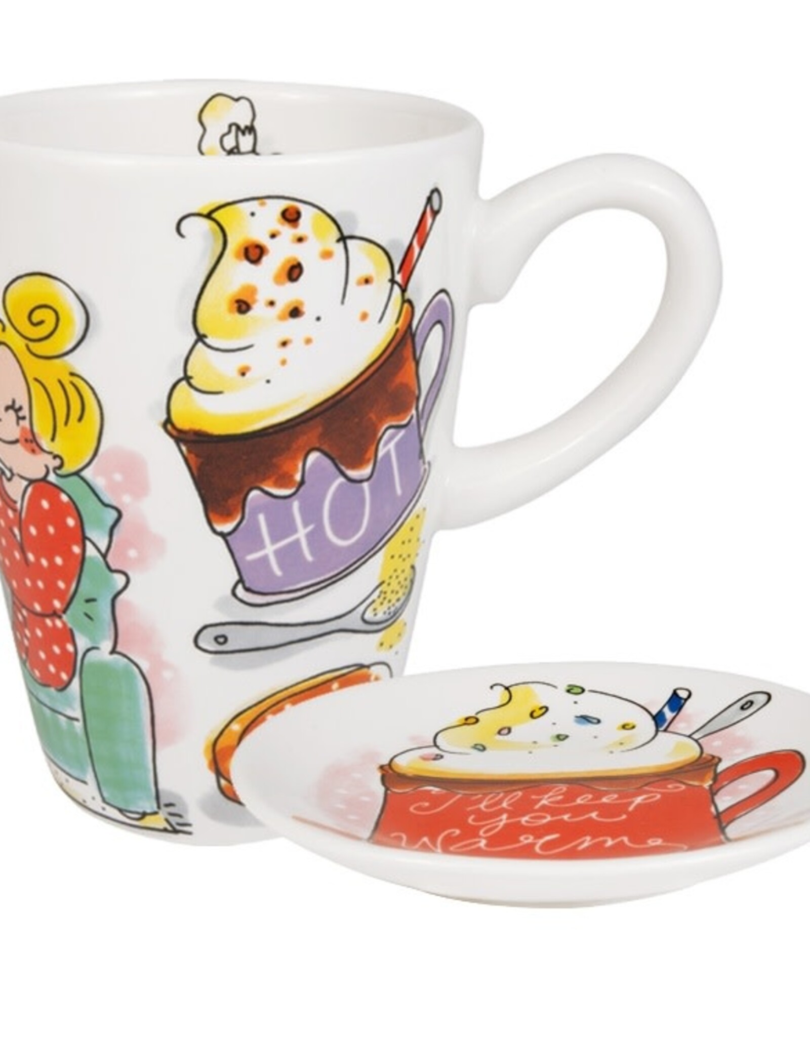Blond Amsterdam Beker XL 0,5l & Petit Four Set "Hot Chocolate Season" - Blond Amsterdam